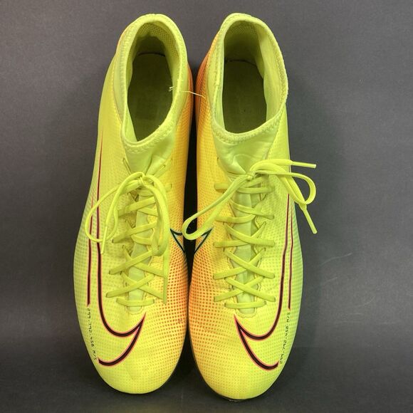 Nike Mercurial Superfly 7 Club MDS MG -Men's 12 -Lemon Venom Aurora- BQ5463-705 - Picture 4 of 10